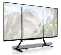 Amazon Basics Supporto TV Universale, Regolabile in Altezza per TV da 22” a 77”, Supporta fino a 36,3kg, VESA da 200x100 a 800x400, Include Supporto per Soundbar, Nero