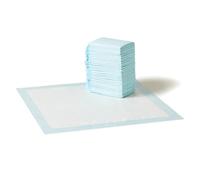 Amazon Basics Tappetini profumati e Impermeabili a 5 Strati per la pipì dei Cani, 56 x 56 cm, Confezione da 30, Blu E Bianco.