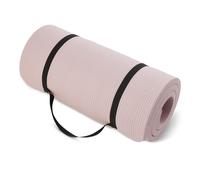 Amazon Basics Tappetino per allenamento, esercizi e yoga con tracolla, spessore extra di 2.5 cm, Rosa