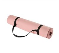 Amazon Basics Tappetino per fitness e yoga con tracolla, in TPE spesso 0.6 cm, Rosa