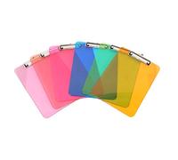 Amazon Basics tavoletta portablocco in plastica, Formato A4, conf. da 6, Colori assortiti