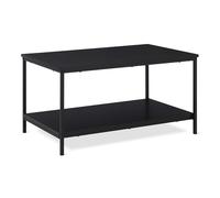 Amazon Basics - Tavolino da caffè, Rettangolare, con Ripiano Inferiore, Soggiorno, Tavolino centrale, Stile Moderno, Nero, 50,5cm x 80cm x 42cm