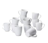 Amazon Basics tazze in porcellana, confezione da 12, 355 ml, Bianco