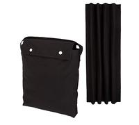 Amazon Basics Tenda oscurante portatile per finestra, con ventose, 198 x 127 cm, confezione da 1, nero