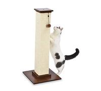 Amazon Basics Tiragraffi per gatti da interno, con pavimento in legno, 90 cm, marrone