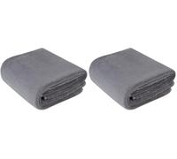 Amazon Basics Toalla de microfibra, 63.5 x 91.5 cm, color gris (Confezione da 2)