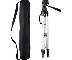 Amazon Basics - Treppiede per Fotocamera 152cm, Leggero, con Borsa, Altezza Regolabile, per Fotocamere DSLR, Nero