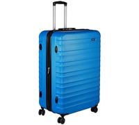 Amazon Basics, Valigia Rigida Espandibile, Bagaglio da Viaggio in ABS con 4 Ruote Girevoli Doppie, Struttura Leggera e Resistente ai Graffi, 52,6cm x 32cm x 78cm, Colore Azzurro
