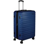 Amazon Basics Valigia Rigida Grande - Bagaglio Espandibile ABS con 4 Ruote Doppie Girevoli - Resistente ai Graffi e Leggera - 78 x 52,6 x 32cm - Blu Navy