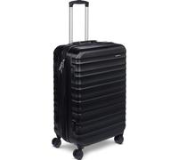 Amazon Basics Valigia Rigida Media - Bagaglio Espandibile ABS con 4 Ruote Doppie Girevoli - Resistente ai Graffi e Leggera - 68 x 45,1 x 28,6cm - Nero