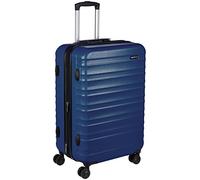 Amazon Basics Valigia Rigida Media - Bagaglio Espandibile ABS con 4 Ruote Doppie Girevoli - Resistente ai Graffi e Leggera - 68 x 45,1 x 28,6cm - Blu Navy
