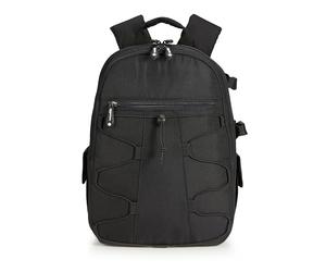 Amazon Basics Zaino per Fotocamera di Grande Capacità con Imbottitura Interna per Reflex e Accessori, Impermeabile e Antiurti, 30 x 15 x 37 cm, Monocolore, Nero