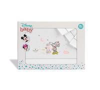 Amazon Disney - Set di lenzuola Minnie Mouse per mini culla, bianco e grigio