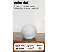 Amazon Echo Dot Alexa Ultimo Modello Wi-Fi suono potente dinamico Bianco Ghiacci