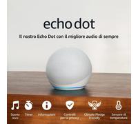 Amazon Echo Dot Alexa Ultimo Modello Wi-Fi suono potente dinamico Bianco Ghiacci
