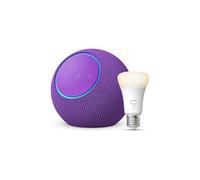 Amazon Echo Dot Max (ultimo modello) | Ametista + Philips Hue White Lampadina LED Smart (E27), compatibile con Alexa - Kit di base per Casa Intelligente