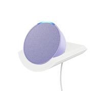 Amazon Echo Pop, Lavanda + Supporto da parete a scaffale Made For Amazon, Bianco