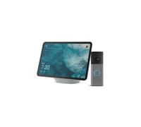 Amazon Echo Show 11 (ultimo modello), Bianco ghiaccio + Ring Videocitofono a batteria (ultimo modello) | Vedi i visitatori su Echo Show | Accesso Anticipato Alex