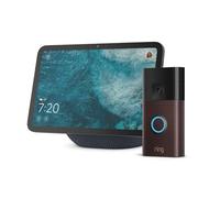 Amazon Echo Show 8 (ultimo modello), Grafite + Ring videocitofono a batteria (Battery Video Doorbell) (2024), Bronzo Veneziano