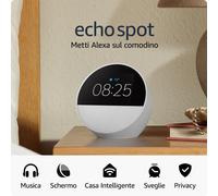 Amazon Echo Spot Alexa Ultimo Modello Sveglia Smart Wi-Fi suono potente Bianco