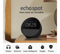 Amazon Echo Spot Alexa Ultimo Modello Sveglia Smart Wi-Fi suono potente Nero