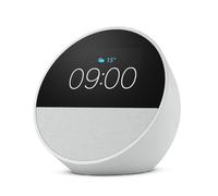 Amazon Echo Spot (modello 2024) | Sveglia intelligente con audio di qualità | Bianco, con Accesso Anticipato ad Alexa+