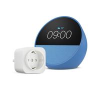Amazon Echo Spot (Ultimo modello) | Blu + Amazon Basics Presa intelligente, compatibile con Alexa - Kit di base per Casa