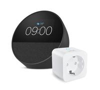 Amazon Echo Spot (Ultimo modello) | Nero + WiZ Presa intelligente, compatibile con Alexa - Kit di base per Casa