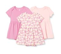 Amazon Essentials Abito a Maniche Corte in Maglia di Cotone Unisex - Bimbi 0-24, Confezione da 3