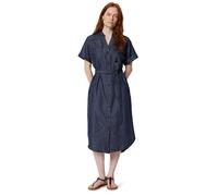 Amazon Essentials Abito Chemisier con Bottoni e Cintura, a Maniche Corte, Vestibilità Comoda Donna, Lavaggio Scuro Di Mezzanotte, XL