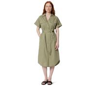 Amazon Essentials Abito Chemisier con Bottoni e Cintura, a Maniche Corte, Vestibilità Comoda Donna, Verde Cachi Lavato, XXL