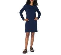 Amazon Essentials Abito Girocollo in Pile a Maniche Lunghe sopra Il Ginocchio Donna, Blu Marino, XS