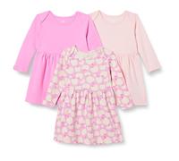 Amazon Essentials Abito In Cotone A Maniche Lunghe Bimba 0-24, confezione da 3