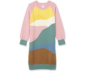 Amazon Essentials Abito in Maglia Raglan Bambine e Ragazze, Rosa Chiaro Verde Salvia, 2 Anni