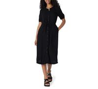 Amazon Essentials Abito Longuette da Donna, vestibilità Comoda, a Mezza Manica, Linea ad A, Nero, XXL