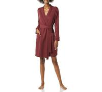 Amazon Essentials Accappatoio a Nido d'Ape di Media Lunghezza in Cotone Leggero (Disponibile in Taglie Forti) Donna, Bordeaux Intenso, S