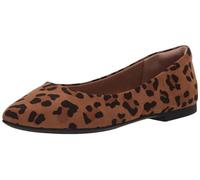 Amazon Essentials Ballerine Basse a Punta Donna, Marrone Leopardata, 36 EU
