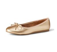 Amazon Essentials Ballerine con Fiocco, Oro Metallizzato, 4 Big Kid