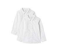 Amazon Essentials Bambine e Ragazze Camicia per Uniforme Scolastica, Colletto alla Peter Pan, Maniche Lunghe, Facile da Stirare, Confezione da 2