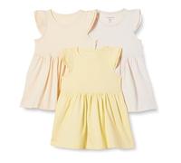 Amazon Essentials Bambine e ragazze Tunica in Jersey con Volant, Pacco da 3, Avena Puntinato/Beige/Giallo Pastello, 11-12 anni