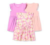 Amazon Essentials Bambine e ragazze Tunica in Jersey con Volant, Pacco da 3, Malva/Mele/Rosa, 11-12 anni