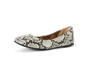 Amazon Essentials Belice - Ballerine da donna, in finta pelle di serpente, taglia 40, colore: bianco e nero