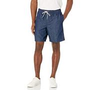 Amazon Essentials Bermuda con Coulisse e Cucitura Interna da 20 cm vestibilità Comoda (Disponibili in Taglie Forti) Uomo, delavé Scuro Chambray, M