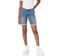 Amazon Essentials Bermuda in Denim con Tasche, Vestibilità Aderente Donna, Delavé Medio, 50