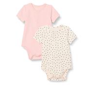 Amazon Essentials Body henley Unisex - Bambini e ragazzi, confezione da 2 , Pois/Rosa Pallido, 3-6 mesi