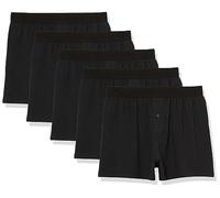 Amazon Essentials Boxer corti in jersey di cotone (disponibili nelle taglie Big & Tall) Uomo, Pacco da 5, Nero, 3XL Plus