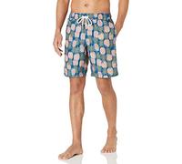 Amazon Essentials Boxer da Bagno da 22,86 cm ad Asciugatura Rapida dalla Vestibilità Comoda - colori fuori produzione Uomo, Blu Marino Pesca Stampa Ananas, S