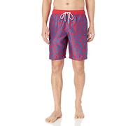 Amazon Essentials Boxer da Bagno da 22,86 cm ad Asciugatura Rapida dalla Vestibilità Comoda - colori fuori produzione Uomo, Blu Scuro Rosso Floreale Vintage, S
