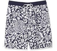 Amazon Essentials Boxer da Bagno da 22,86 cm ad Asciugatura Rapida dalla Vestibilità Comoda - colori fuori produzione Uomo, Nero Floreale, XXL