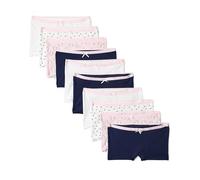 Amazon Essentials Boxer da Ragazza in Jersey di Cotone, a Pois, a Righe, Blu Navy, Taglia 42